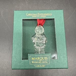 VTG-Caroler Marquis By Waterford Crystal Ornament Christmas Endearment 3rd