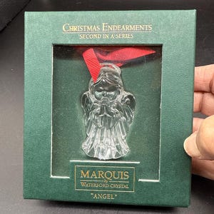 Marquis Waterford Crystal Angel Second In a Series Christmas Ornament in box