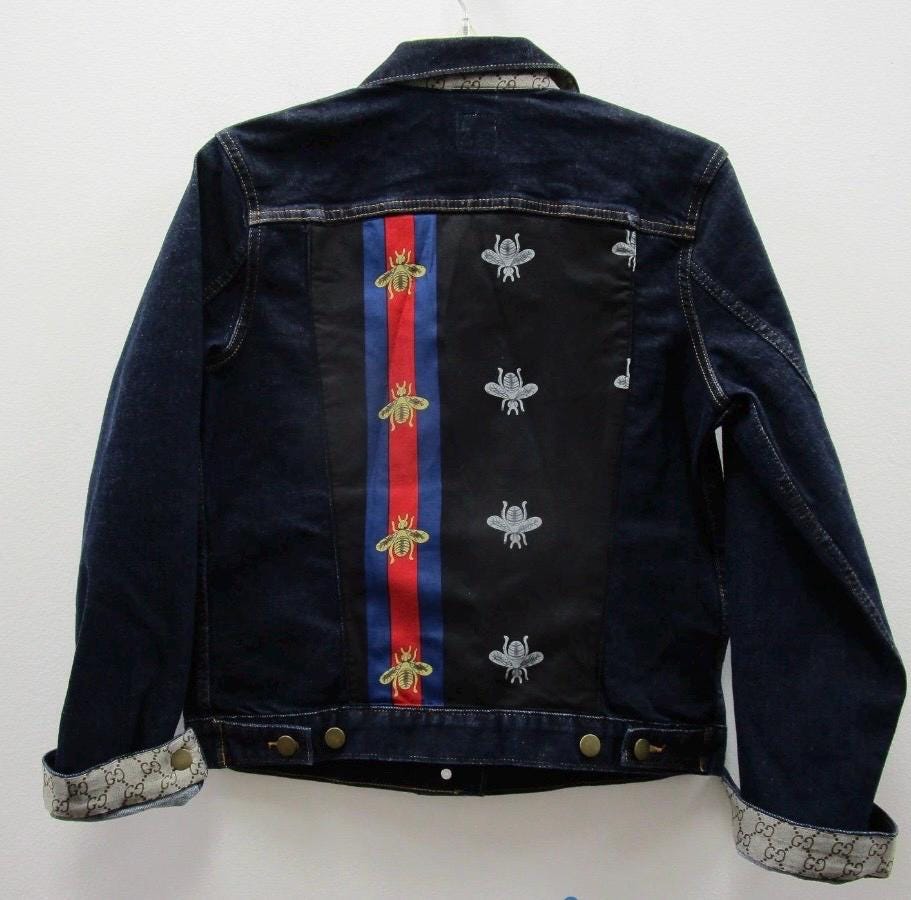 グッチ生地でデニムジャケットを蘇らせる - Etsy 日本