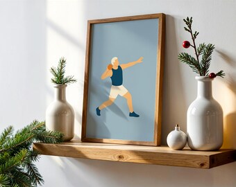 Shot put Player Wall Art – Minimal Modern Print, Sporty Decor for Shot put Lovers, Pop Art Style Poster, Hobby-Inspired Wall Decoration gift