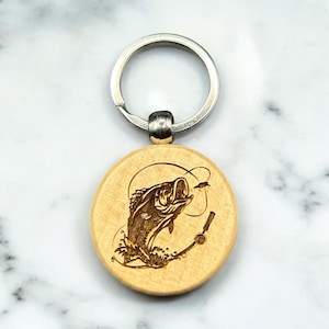 Fish Jumping at Hook Keychain