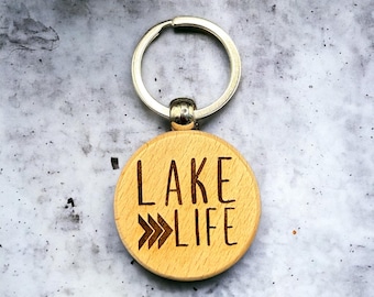 Lake Life Schlüsselanhänger: Eleganter Anhänger mit Lasergravur