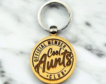 Official Member Cool Aunt Club Keychain