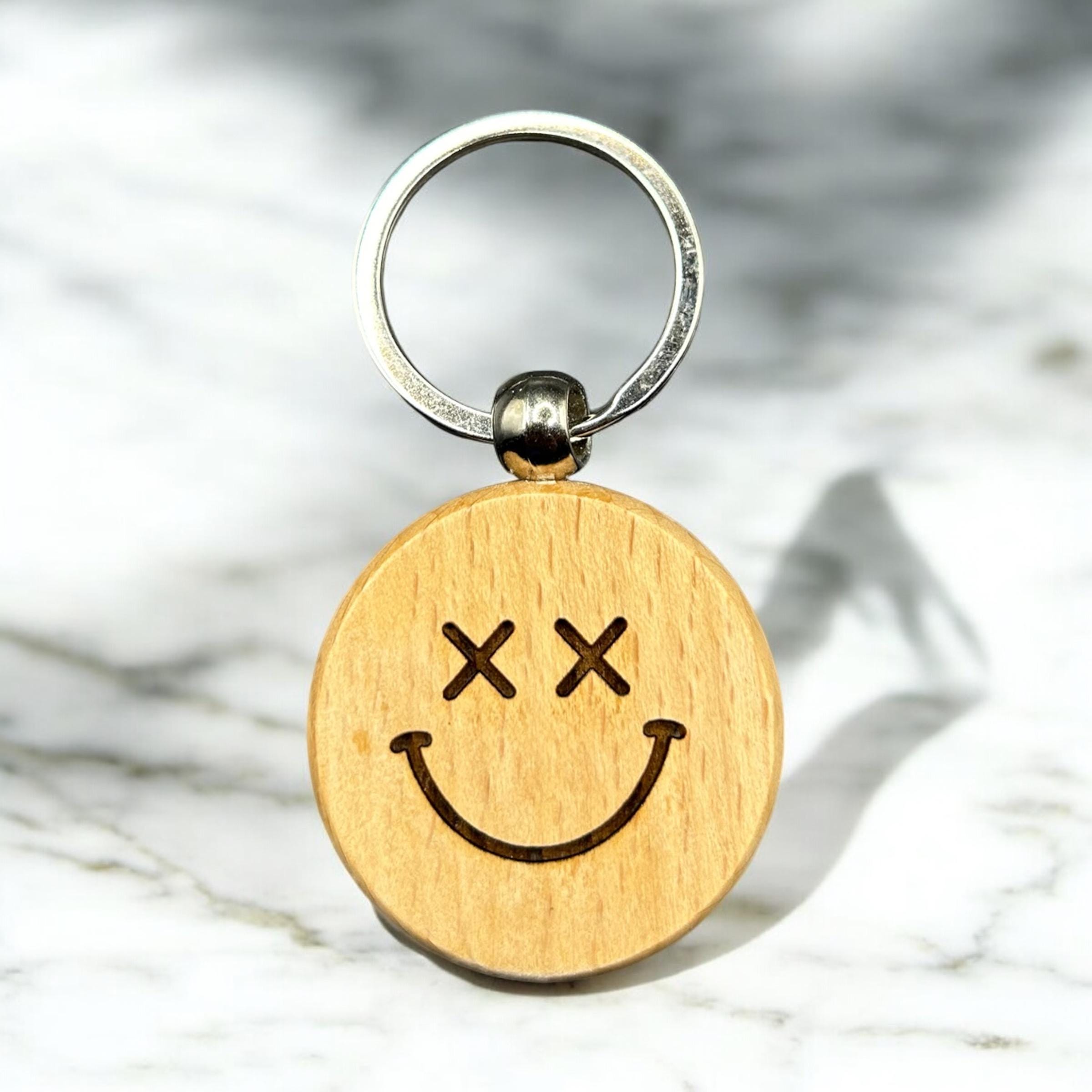 X Eyes Smiley Face Keychain