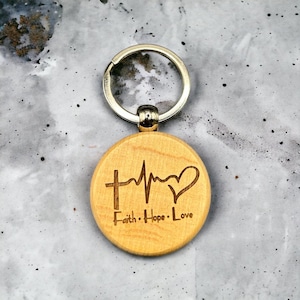 Faith, Hope, Love Keychain