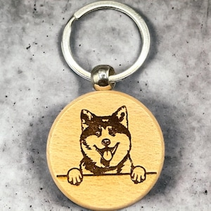Akita Dog Keychain