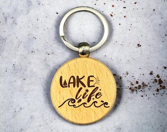 Seeleben mit Wellen Keychain