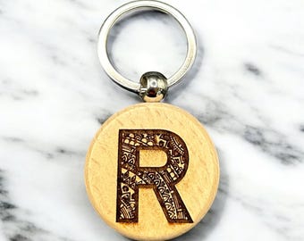 Letter R Keychain