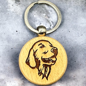 Golden Retriever Dog Keychain