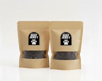 Healthy Dog Treats – 100% Natural Beef Jerky | Single Ingredient, Air Dried Human Grade Meat Snacks | No Salt, No Preservatives, Grain Free