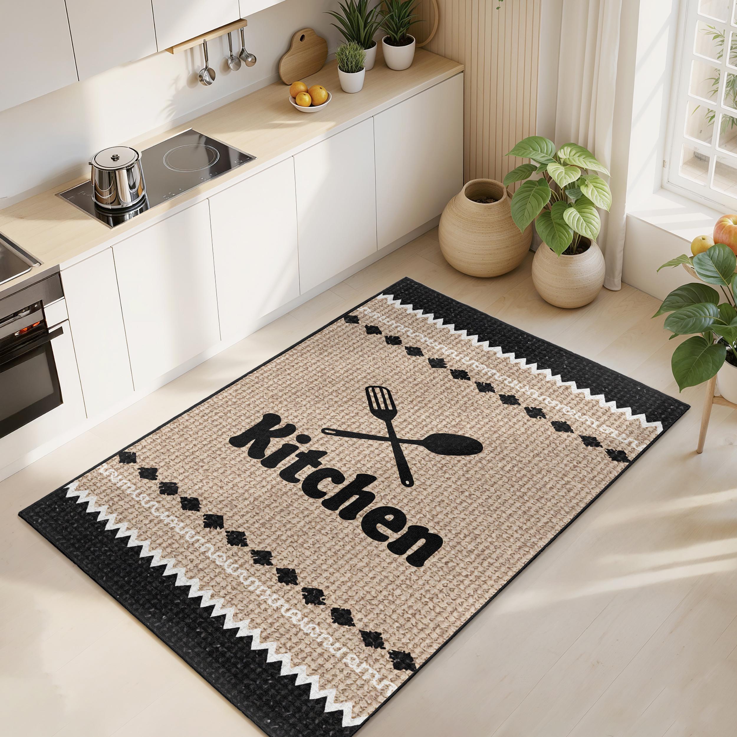 Rectangular Kitchen Rug Chic Kitchen Runner Rug | Rectangular Dining Room Carpet | Stylish ...