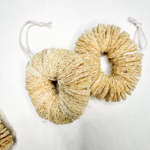 Reusable Handmade Natural Loofah Ring Scrubber