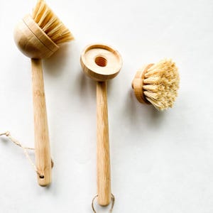 Bamboo Kitchen Brush with Natural Replaceable Head