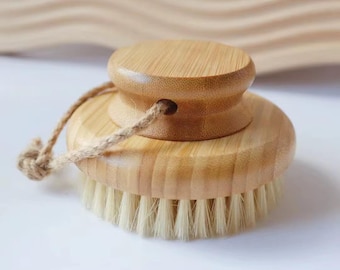 Bamboo Dry Body Brush with Natural Sisal Bristles