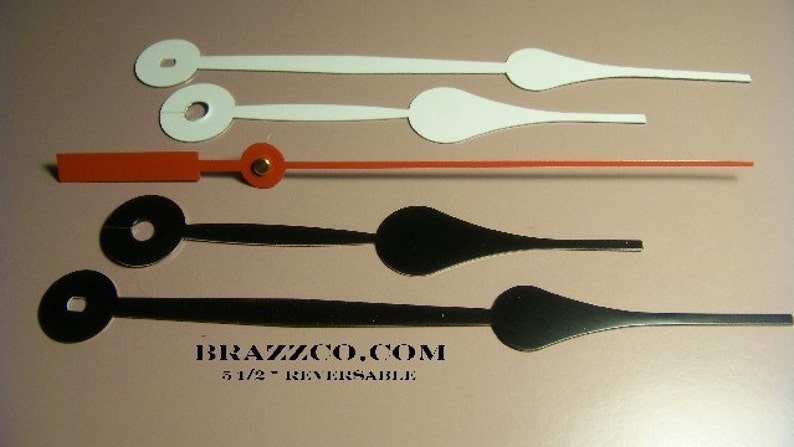 5 1//2/" Metal Hands For Brazzco Made IN USA Quartz Movement