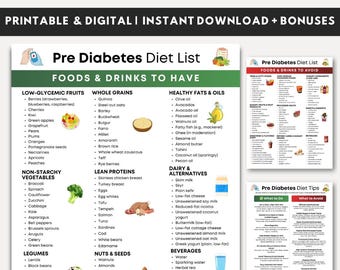 Pre Diabetes Food List, Pre Diabetic Diet Food Chart, Pre Diabetes Diet PDF, Low Sugar Food List, Meal Plan for Pre Diabetes, Grocery List