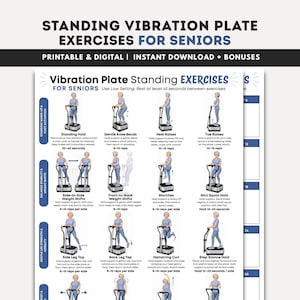 Senior Vibration Plate Standing Exercises PDF, Whole Body Vibration Workout Plan, Lymphatic Flow & Circulation Routine, Low Impact Fitness
