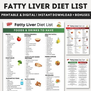 Fatty Liver Diet Food Grocery List, Healthy Liver Diet Chart, Liver Friendly Food List, NAFLD & NASH Liver Diet Foods, Fatty Liver Disease