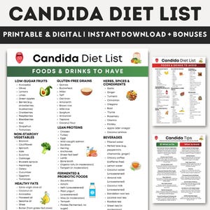 Candida Diet Food List, Yeast Infection Diet, Candida Cleanse Diet Plan, Anti Candida Food Chart, Sugar Free Diet, Printable Grocery List