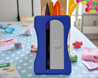 Gigantische puntenslijper potloodhouder – leuke bureau-organizer voor kantoor- of schoolbenodigdheden, nieuwigheid bureau-organizer voor docenten en studenten