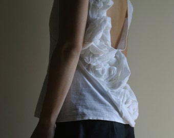 Linen Top / Summer Wedding Top/ Alternative Wedding Outfit by NervousWardrobe on Etsy