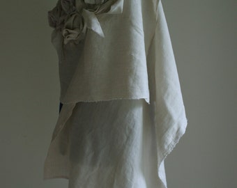 Linen Shawl Beige/ Natural by NervousWardrobe on Etsy