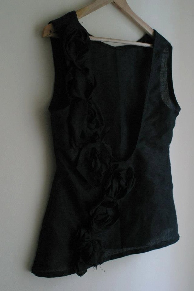linen backless top