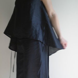 Asymmetrical Linen Top/ Minimalist fashion by NervousWardrobe on Etsy image 5