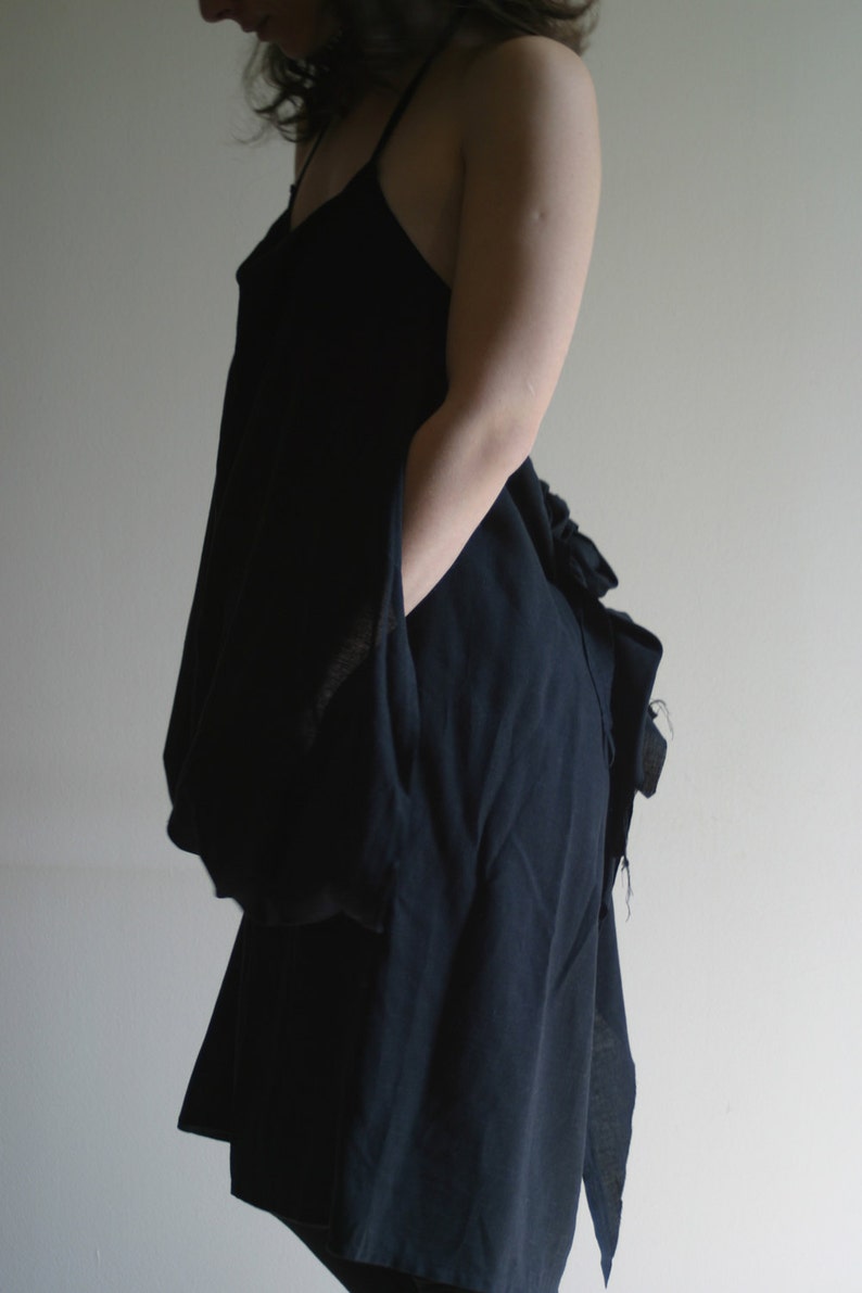 Black Linen Dress by Nervouswardrobe on Etsy Etsy