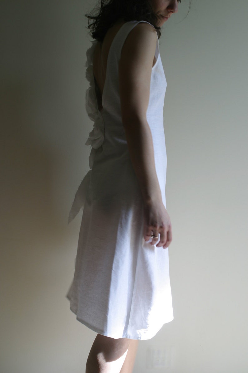 Linen Wedding Dress Alternative Wedding Dress Made to Measure/ Custom colour Design by NervousWardrobe on Etsy image 5