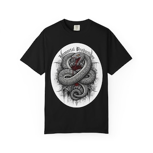 Immortal Snake Unisex T-shirt - Edgy Graphic Tee, Unique Gift, Casual Wear, Festival Outfit, Halloween Apparel