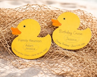 Personalized Duck Cruise Door Magnets: Family Reunion, Birthday Vacation Souvenirs