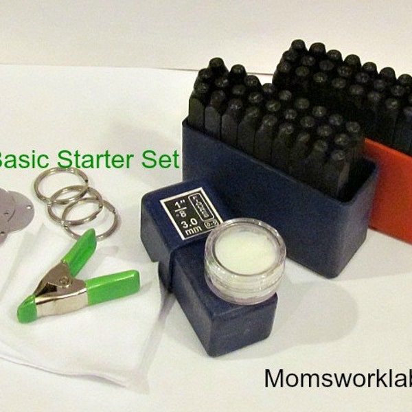 BASIC STARTER SET - 3mm - 1/8 - Metal Stamping Set - Diy keychains