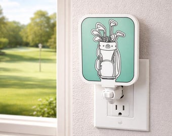 Golf night light. Golfers nightlight decor  .Hallway light. Bathroom nite light. Gift him. Home decor gifts