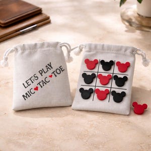 Regalos de crucero con cabeza de ratón Mic Tac Toe, extensores de peces, intercambio de polvo de hadas, juegos de viaje para niños