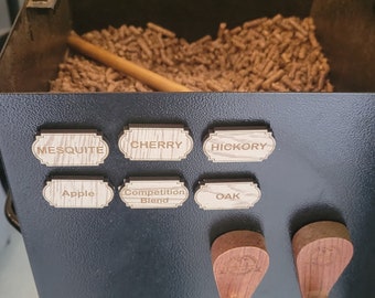 Personalized Pellet Grill Magnets, Smoker Accessories, Set of 6