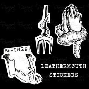 LeATHERMØUTH Frank Iero Punk Lyrics Stickers Decals