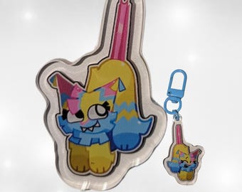 Yatta Keychain From Dandy's World, 2.5 in Keychain, Fan-art, Roblox Game, Yatta the Pinata