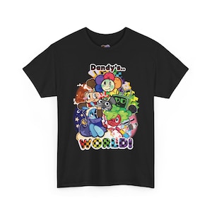 Dandy&#39;s World Main Characters T-Shirt, Dandy&#39;s World Fanart Tee, Roblox Game, Unisex Cotton Shirt, Gamer Gift, Video Game Apparel