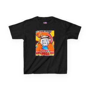 Kid Shrimpo Tee, Roblox Fan Art T-Shirt, Dandys World, Unisex Cotton Shirt, Gamer Gift, Fandom Tee image 1