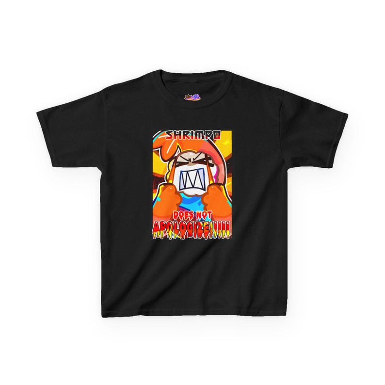Kid Shrimpo Tee, Roblox Fan Art T-Shirt, Dandys World, Unisex Cotton Shirt, Gamer Gift, Fandom Tee image 1