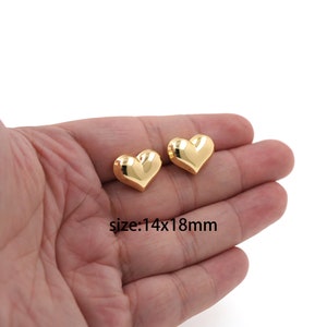 18K Gold Filled Heart Stud Earrings,Dainty Heart Earrings,Minimalist Earrings,Huggie Earrings