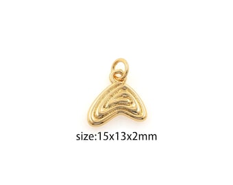 18K Gold Filled Fingerabdruck Anhänger, zierliche Fingerabdruck Charm Ohrringe Halskette für die DIY Schmuckherstellung
