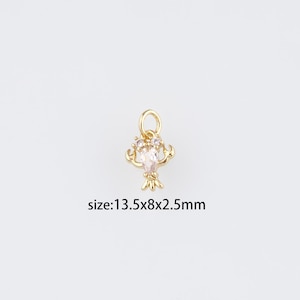 Colgante de langosta relleno de oro de 18 quilates, pendientes y collar con dije de langosta con micropavé de circonita cúbica para hacer joyas DIY.