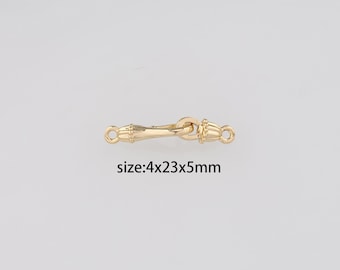 14k Gold Filled 22mm Curved Minimalist Infinity S-hook Closure