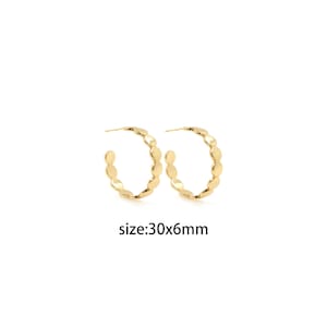 18K Gold Filled Disc Stud Earrings,Gold Hoop Earrings,Minimalist Earrings,Everyday Earrings,Dainty Eearrings