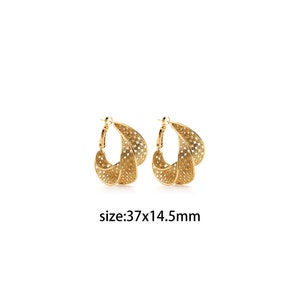 18K Gold Filled Twist Mesh Hoop Earrings,Dainty Earrings,Minimalist Earrings,Gold Hoop Earrings,Huggie Earrings