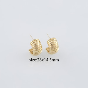 18K Gold Filled Thick Stud Earrings,Dainty Earrings,Gold Earrings,Minimalist Earrings,Everyday Earrings