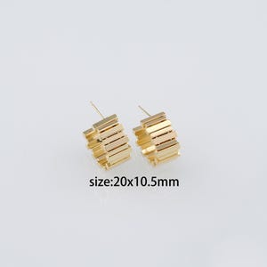 18K Gold Filled Thick Stud Earrings,Dainty Earrings,Gold Earrings,Minimalist Earrings,Everyday Earrings