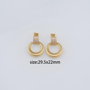 18K Gold Filled Round Stud Earrings,Twist Earrings,Dainty Earrings,Minimalist Earrings,Gift for Wife